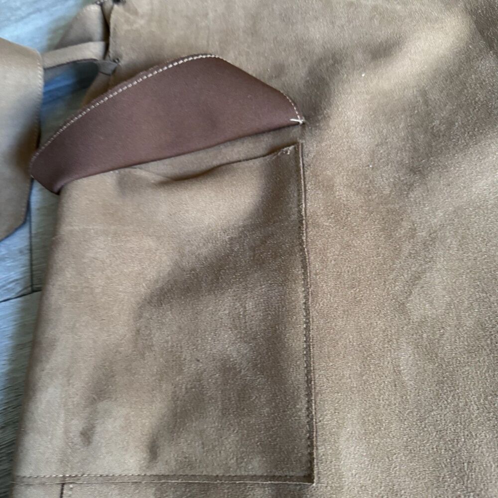 Love Token Long Trench Vest Waistcoat Sleeveless Duster Size XS Microsuede - Picture 13 of 16